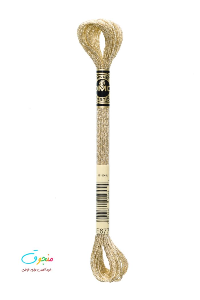 نخ دمسه زری متالیک کد E677